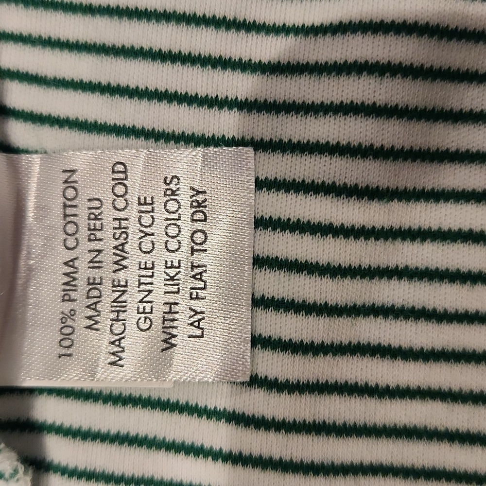 NEW Lake 100% Pima Cotton From Peru. Striped Green Women's Robe XL. $138 - Picture 5 of 8